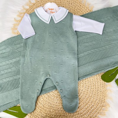  Saída de Maternidade Bolinha - Verde